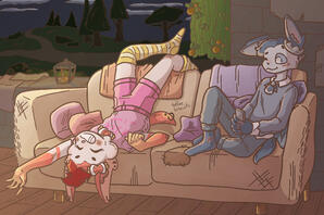 full shaded + extra char + complex bg = 40-50€